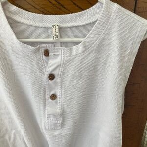 Free people sleeveless bodysuit Henley women medium